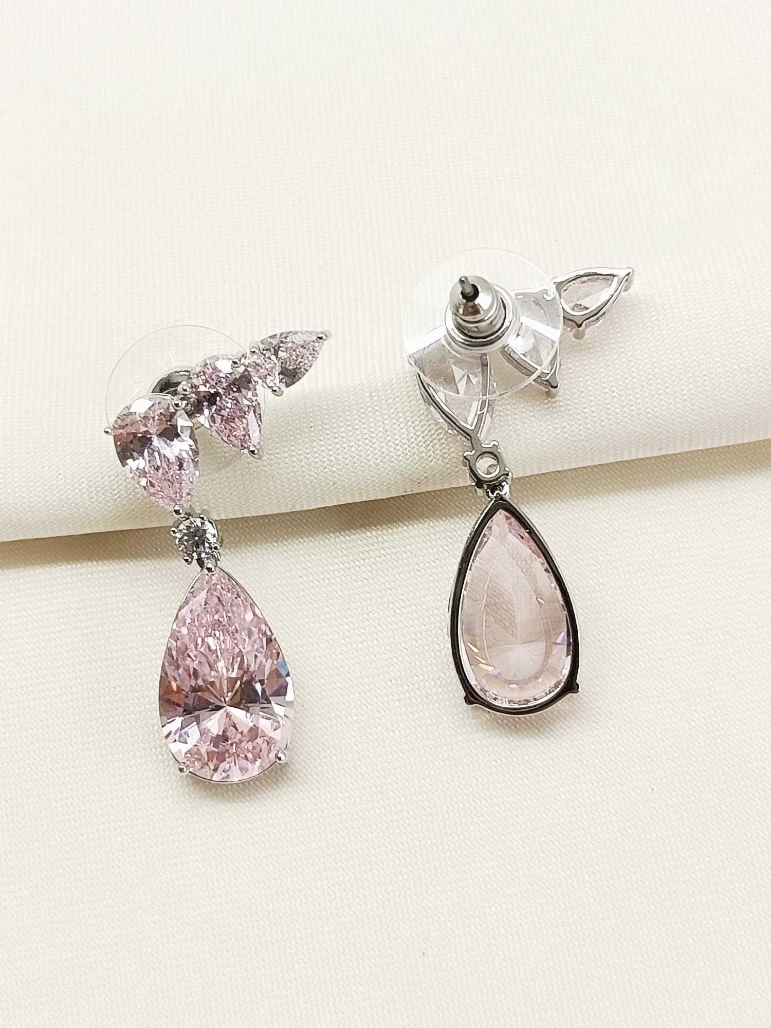 Ruval Baby Pink American Diamond Earring