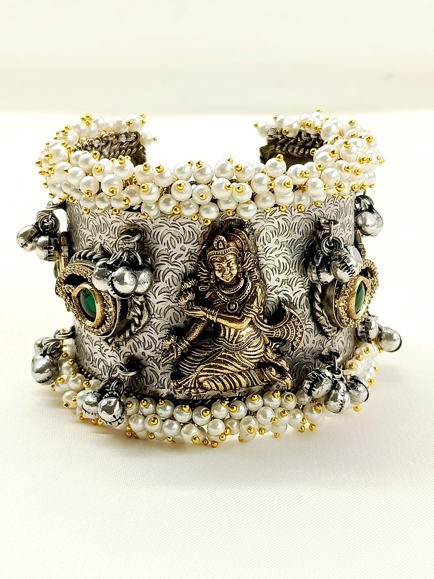 Adra Green Oxidized Bracelet