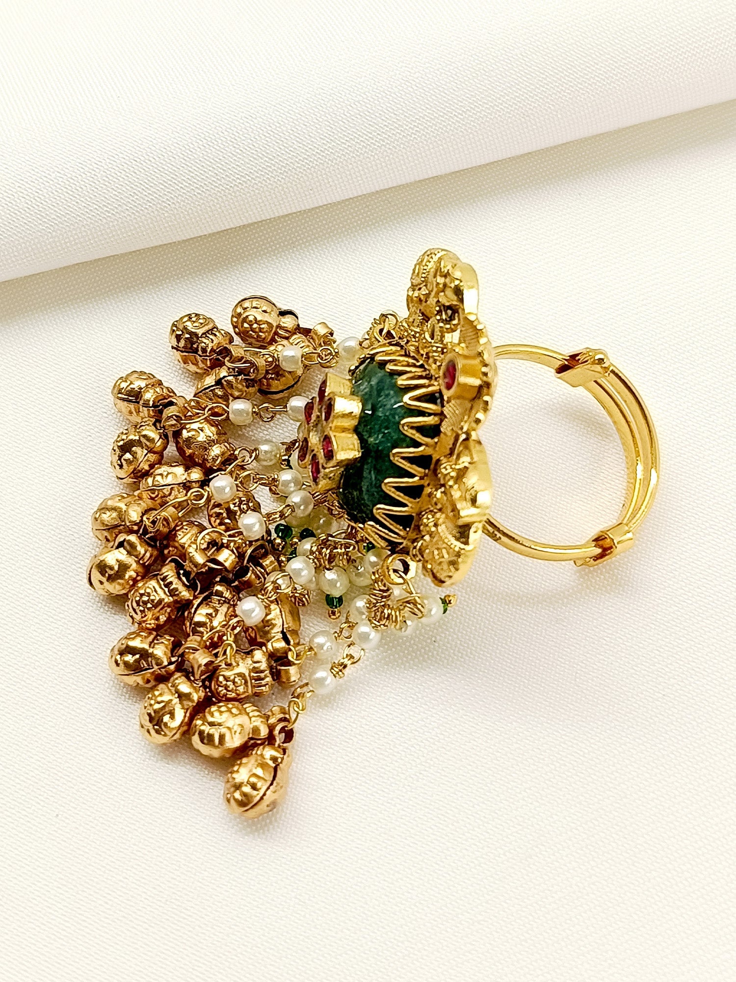 Asmee R & G Kundan Finger Ring