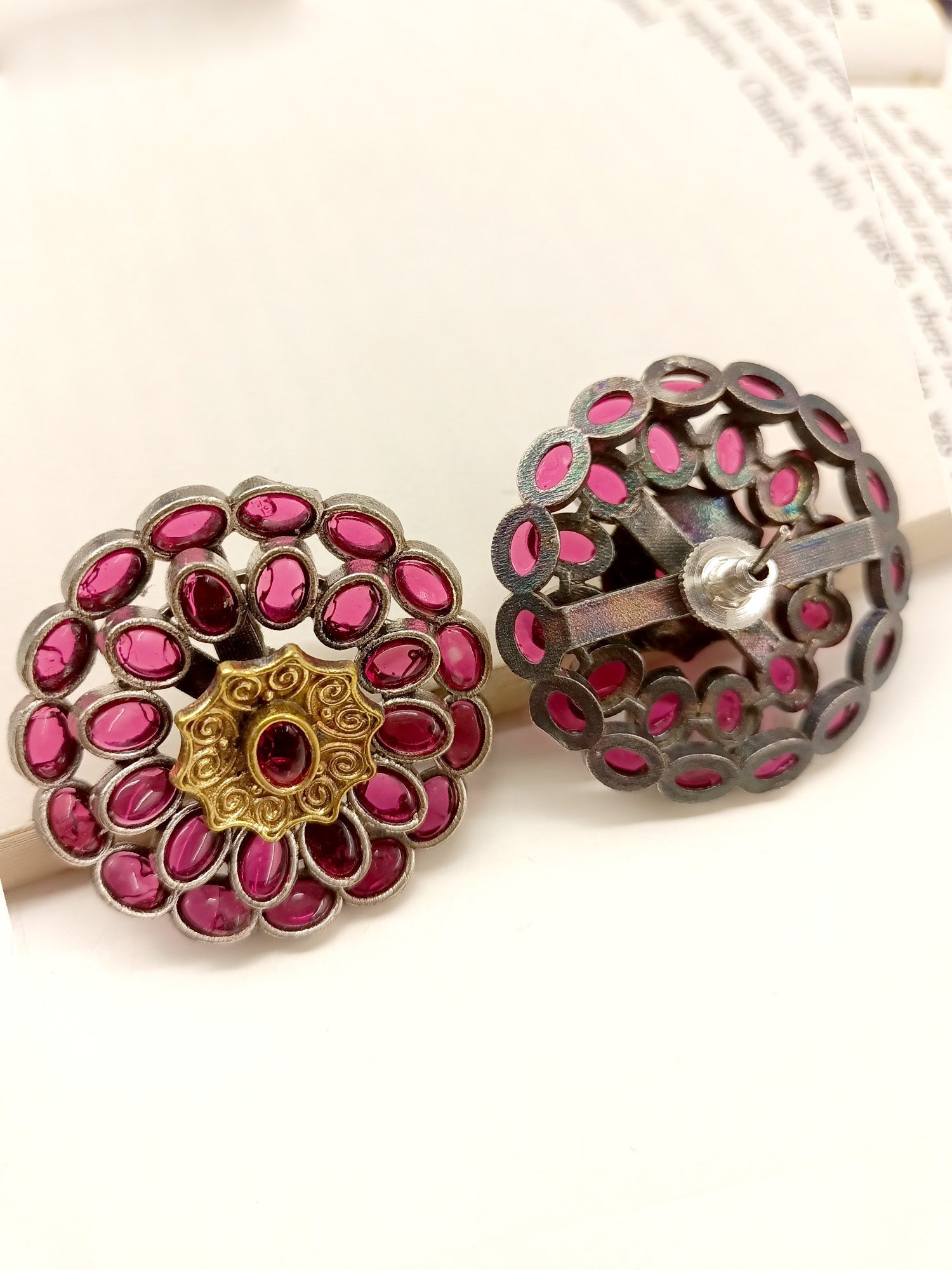 Helena Rose Pink Oxidized Tops - qivii