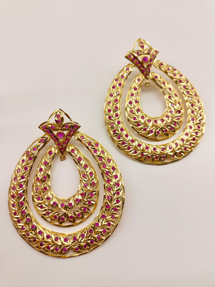 Adrian Ruby Jadau Earrings