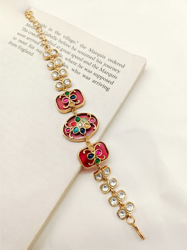 Vianshi Multi Colour Kundan Bracelet