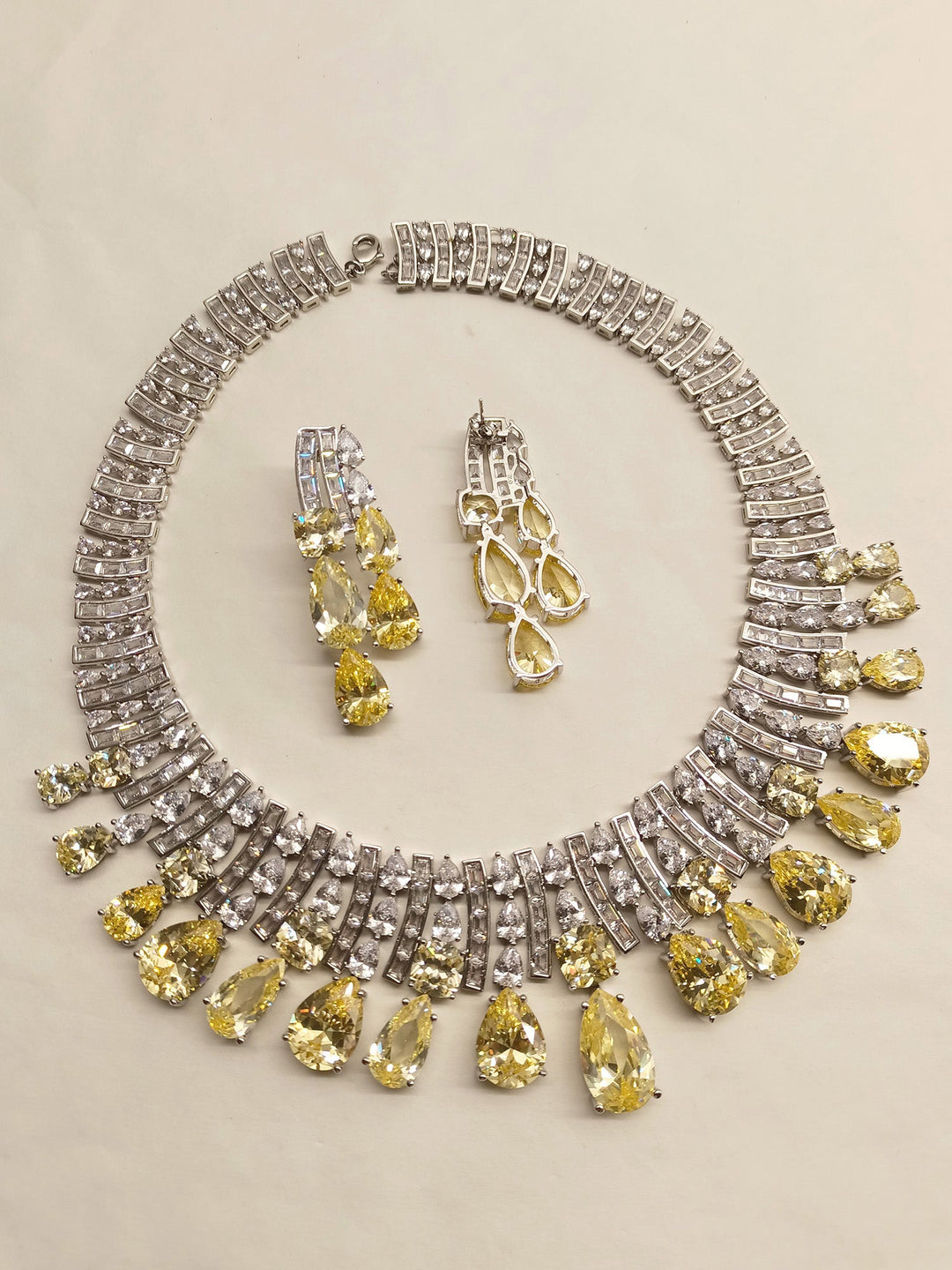 Rhea American Diamond Flexible Necklace Set