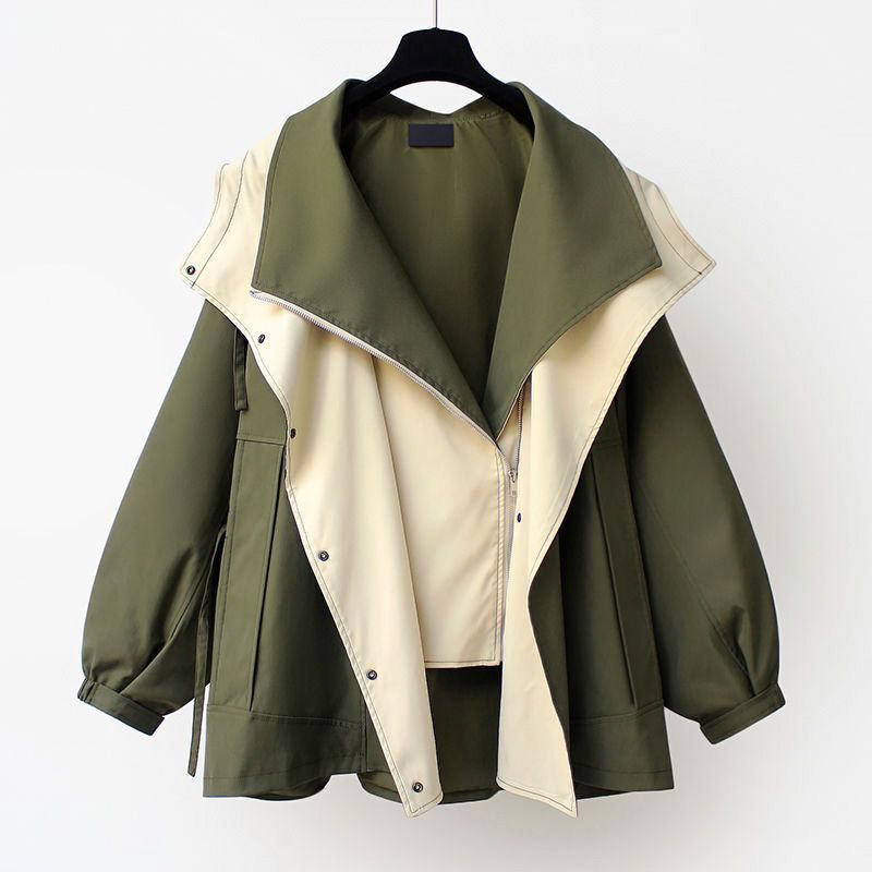 Amelia Asymmetrical Two-Tone Jacket  - By Qivii