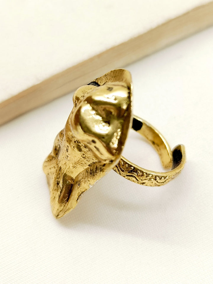 Myra Golden Tribal Finger Ring