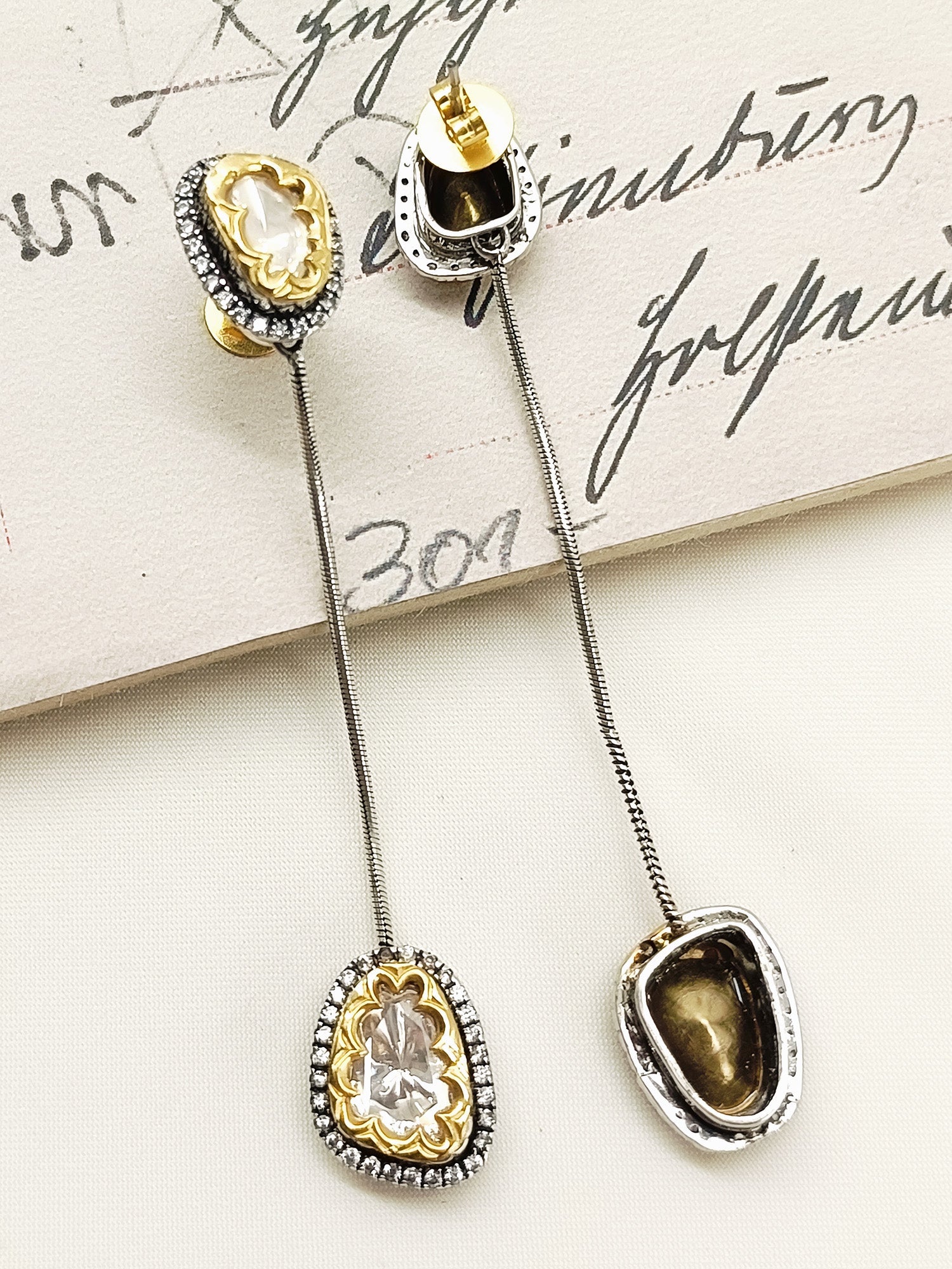 Nizami 92.5 Silver Moissonite Earring