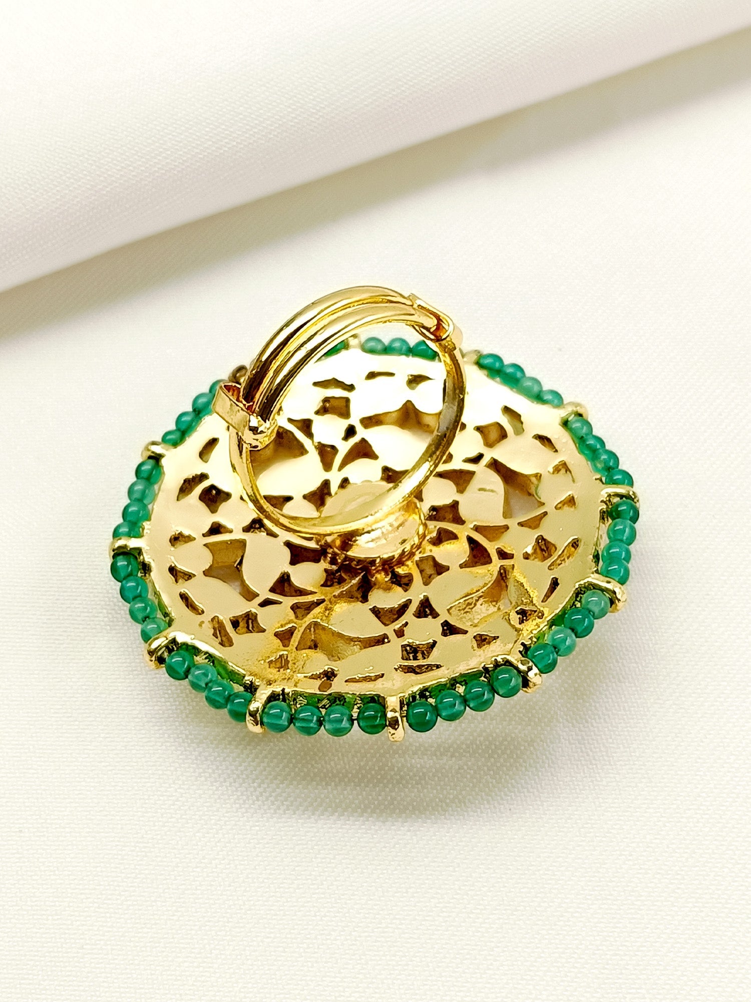 Varena Multi Colour Kundan Finger Ring