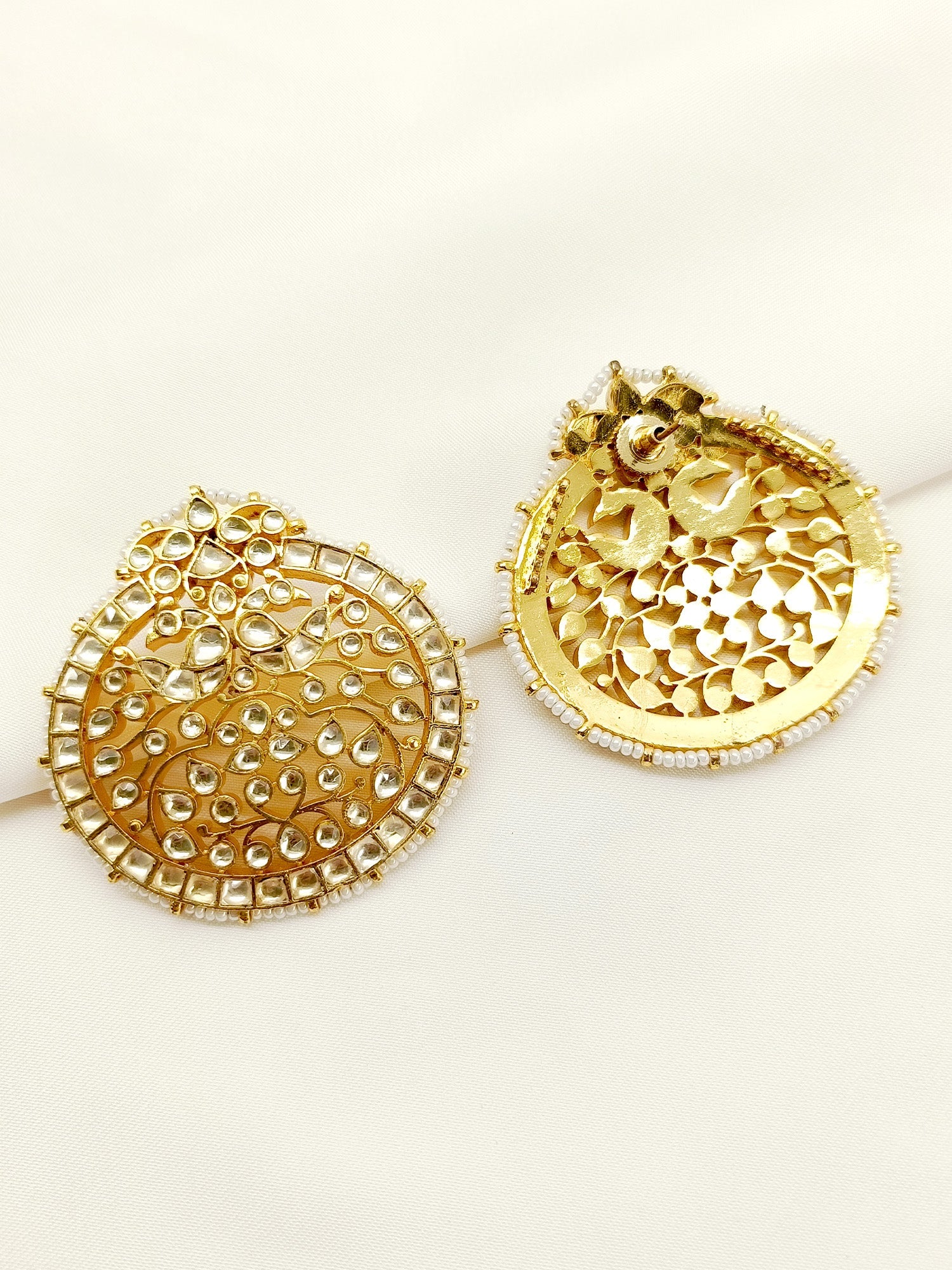 Anuja White kundan Tops