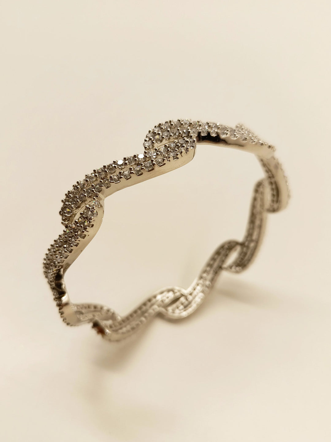 Pranati Spiral American Diamond Bangle