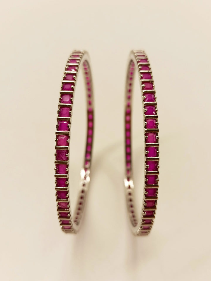 Saunika Ruby American Diamond Bangle