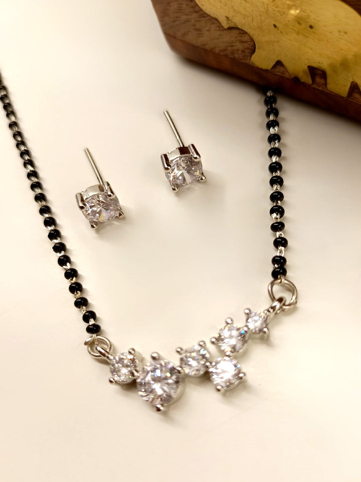 Madhura White American Diamond Mangalsutra