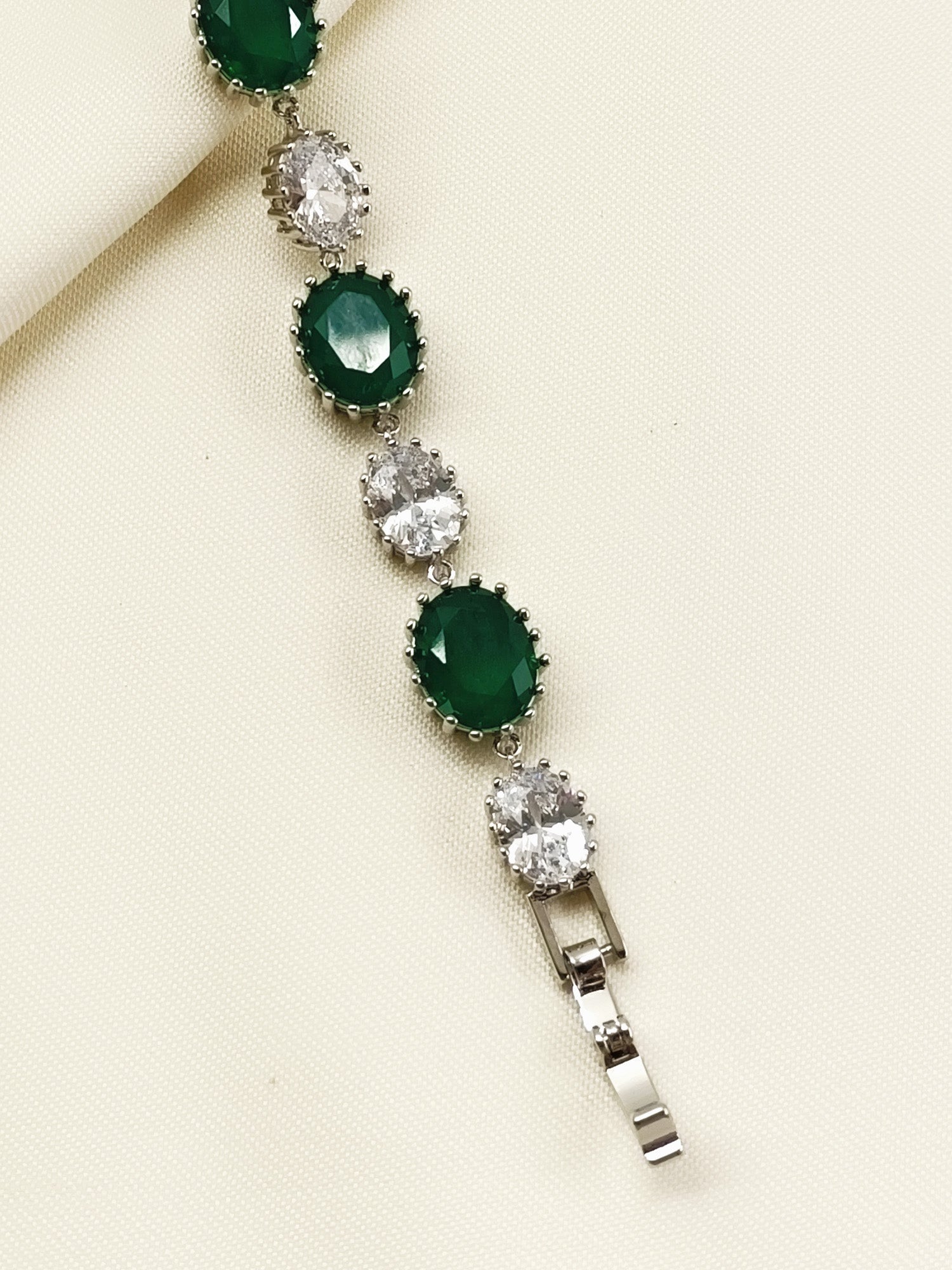 Gemma Green American Diamond Bracelet