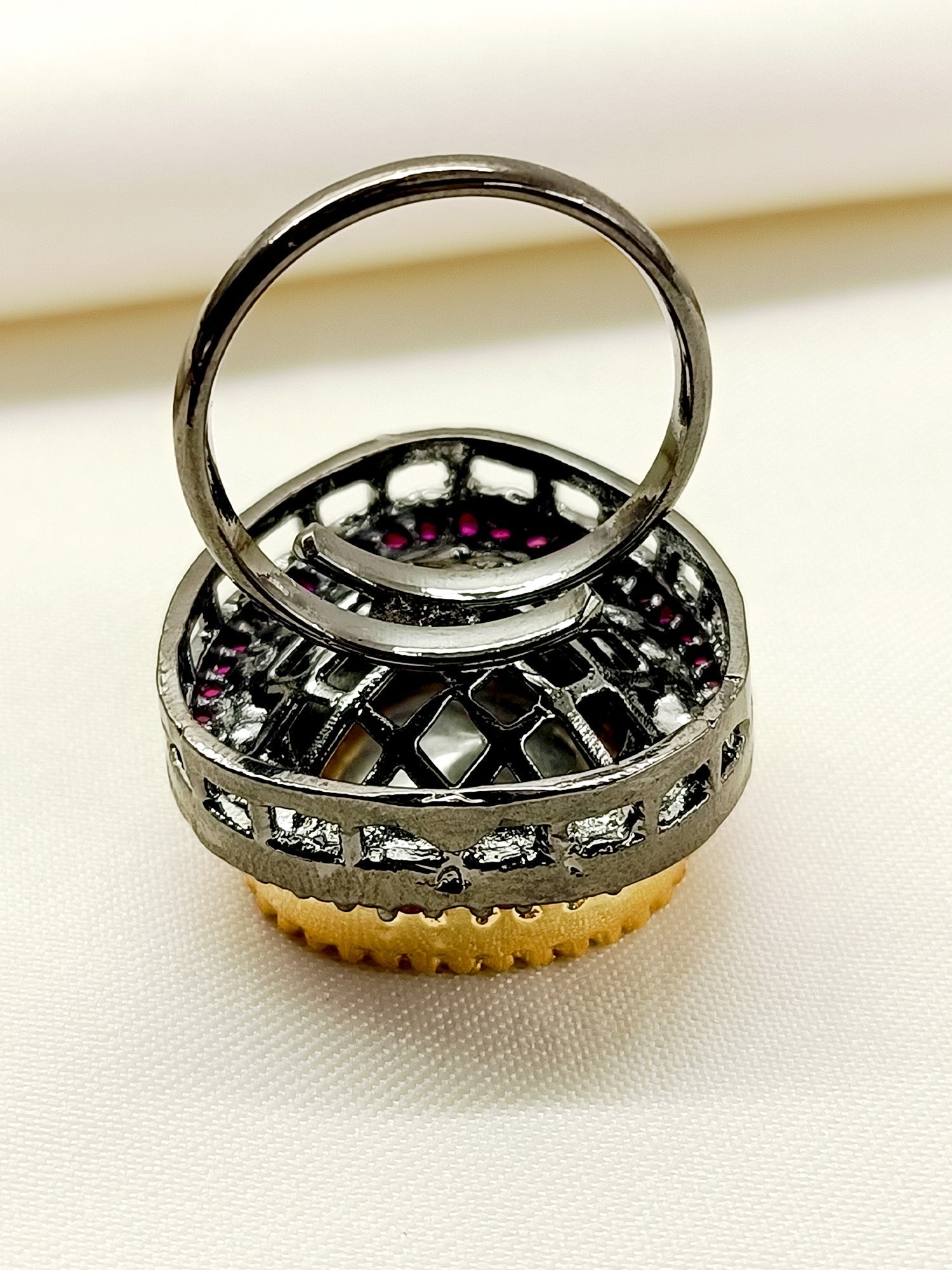 Zirish Ruby Victorian Finger Ring