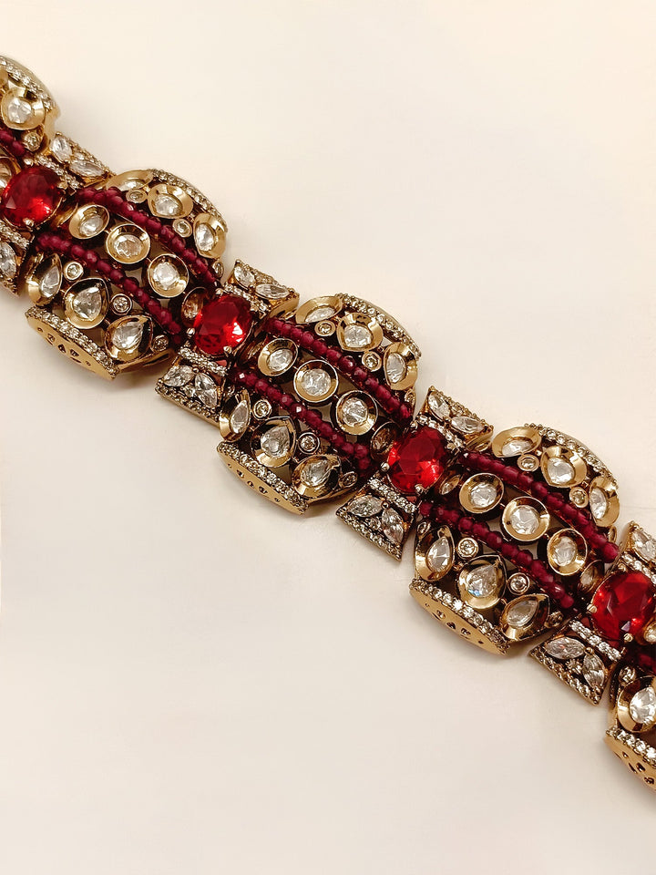 Yajide Maroon Victorian Bracelet