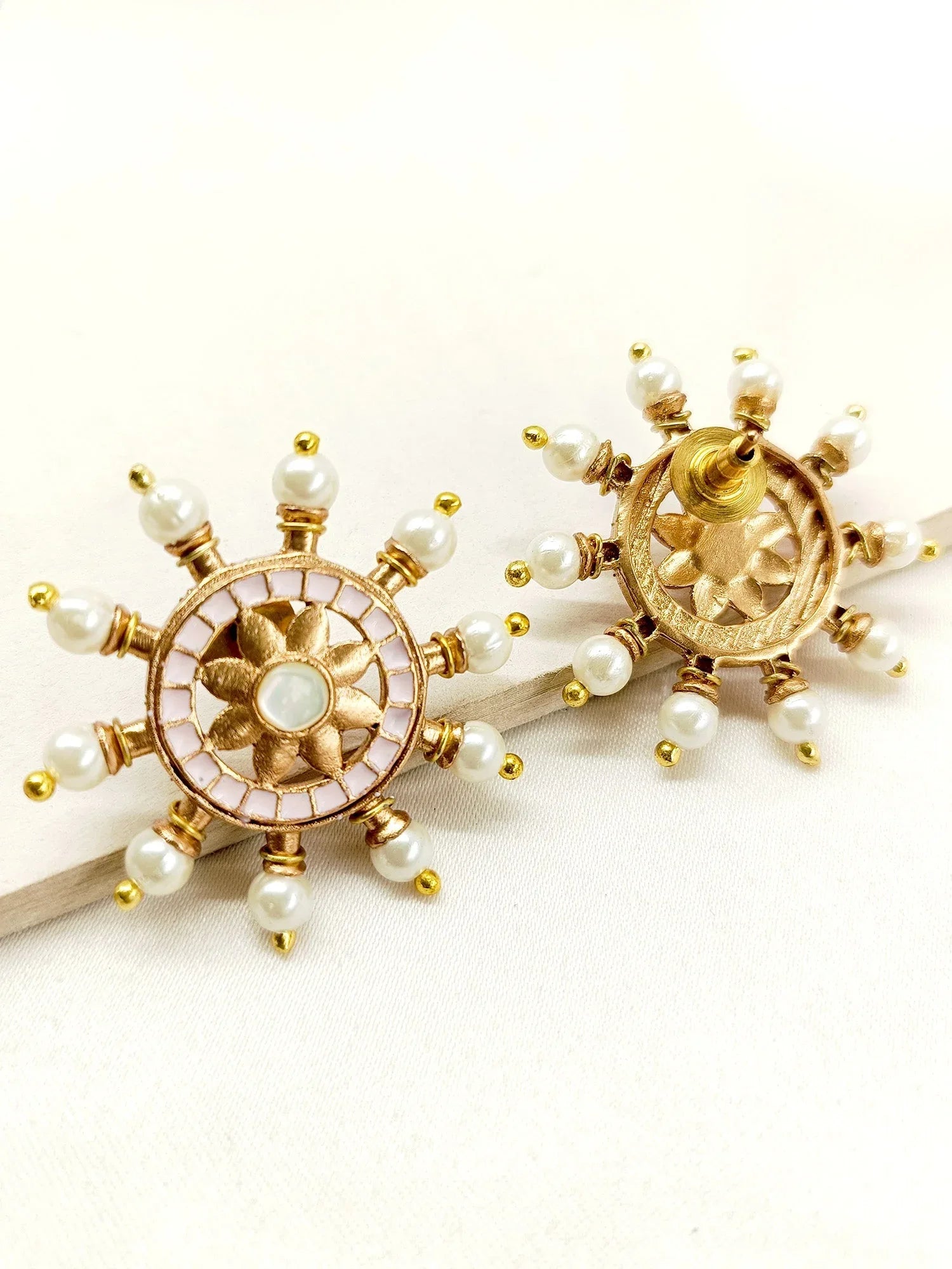 Kishori Baby Pink Gold Plated Meenakari Tops