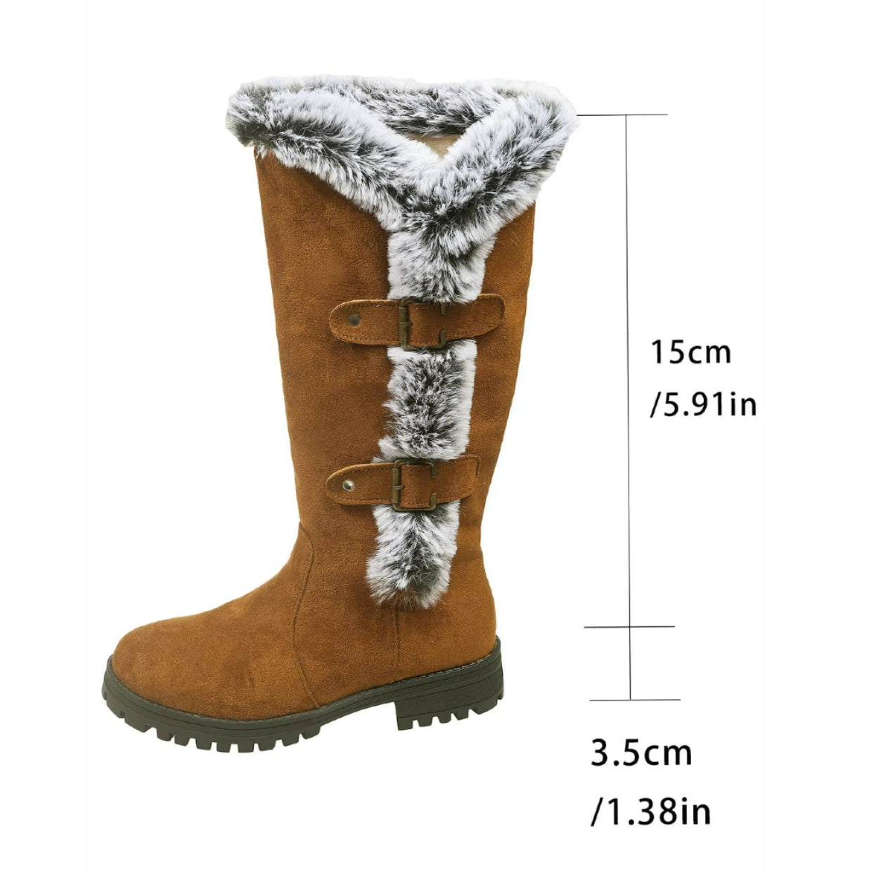 Women's WinterHug Mid-Boots - Plush Lined Suede Snow Boots (US 5-10.5)