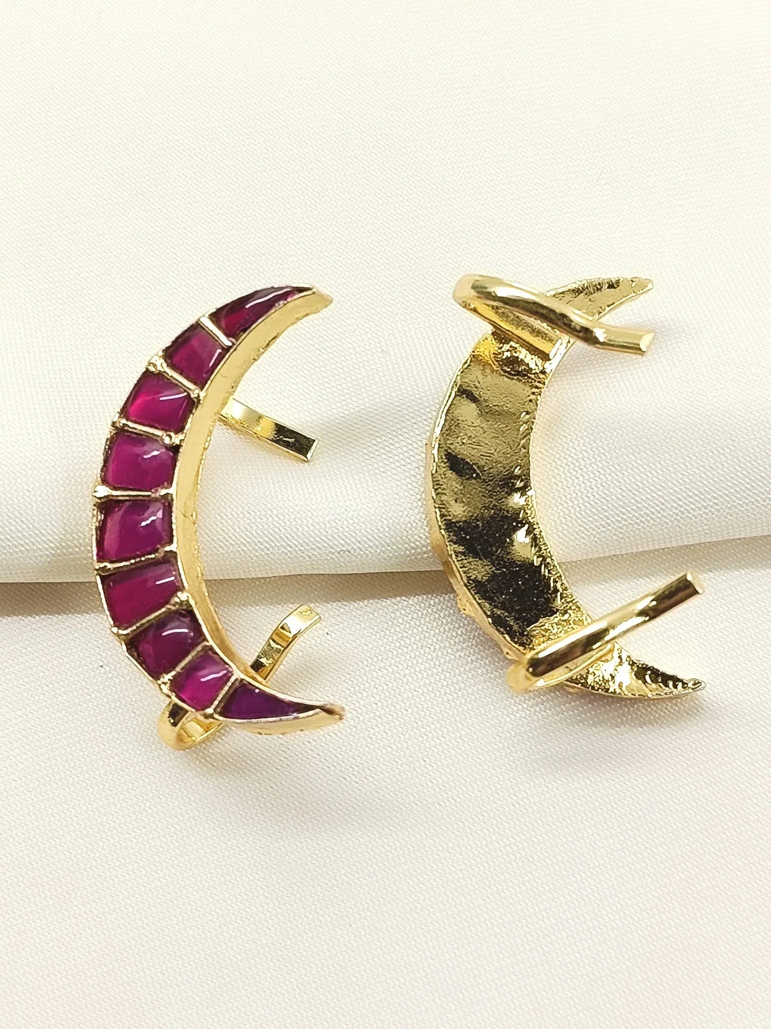 Malhar Ruby Kundan Earcuff With Stud