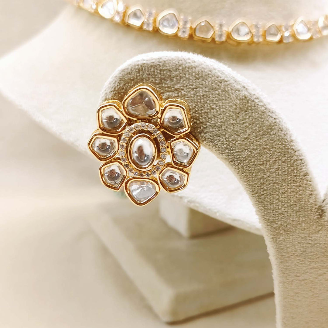 Nargis Diamond Gold Plated Kundan Set