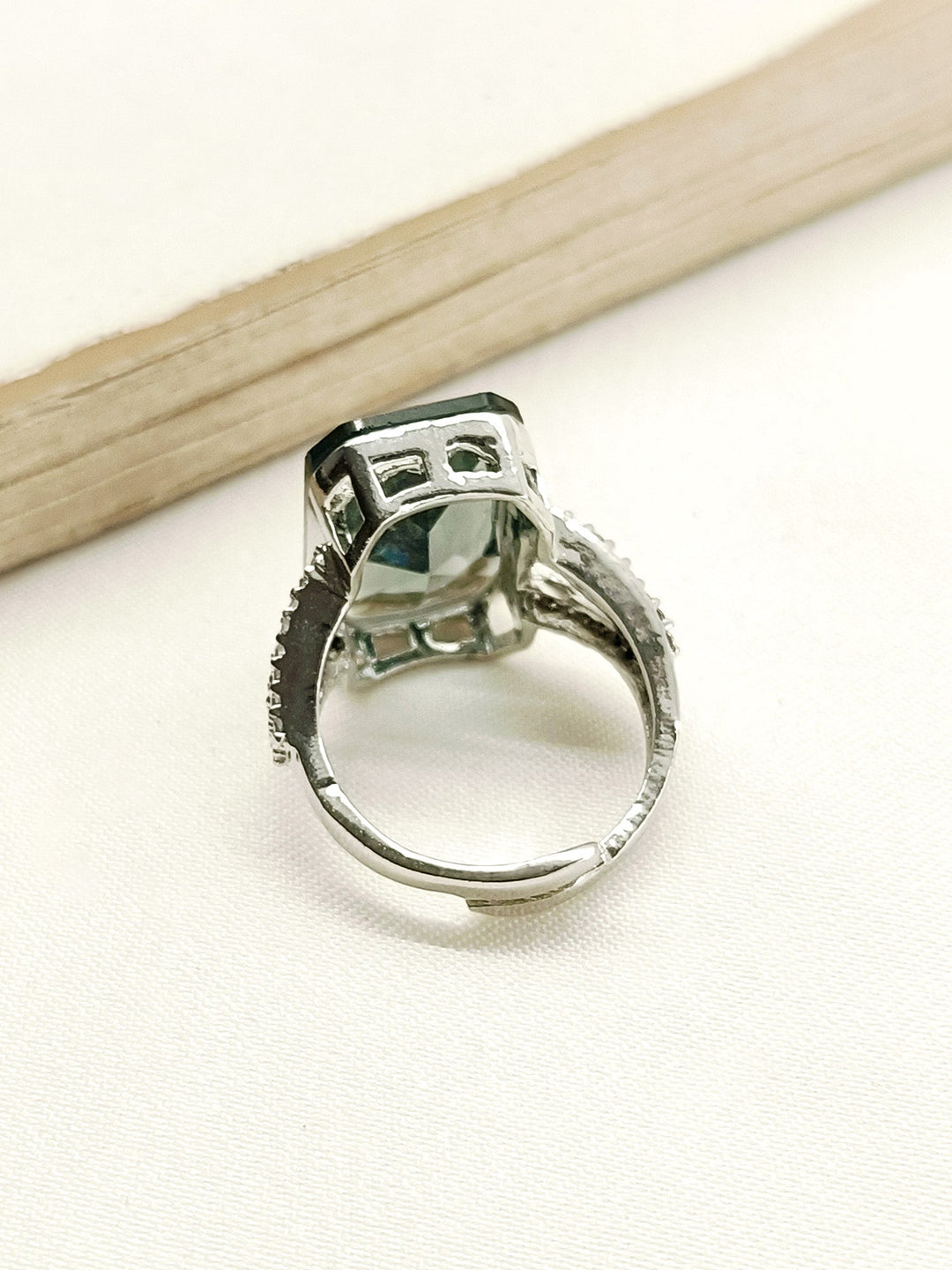  Elegant and Sparkling Belli Grey American Diamond Finger Ring for Women