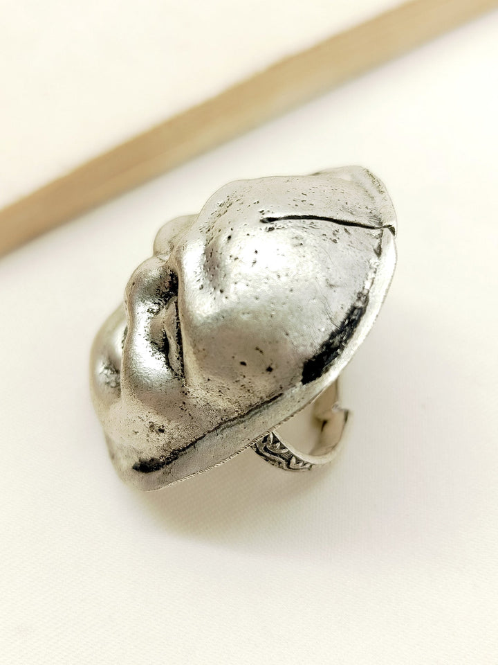 Yogita Silver Tribal Finger Ring