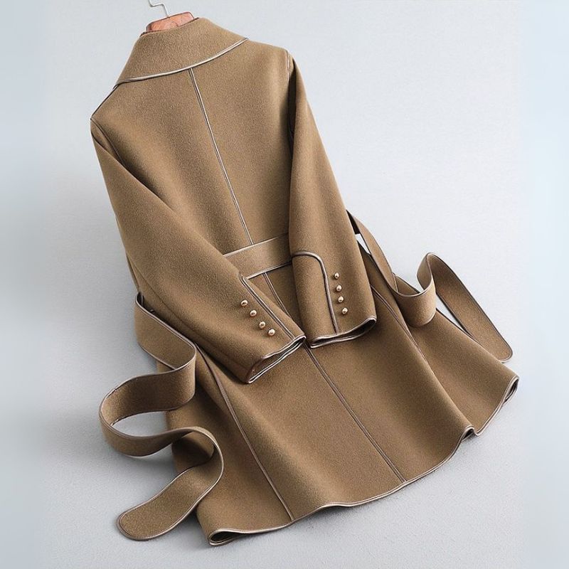Aria Virgin Wool Trench Coat  - By Qivii