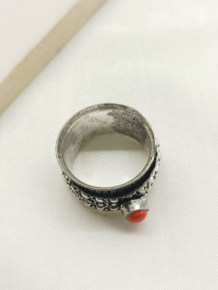 Katrina Orange Oxidized Finger Ring