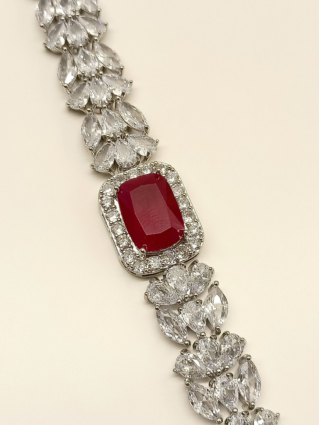 Adelyn Ruby American Diamond Bracelet