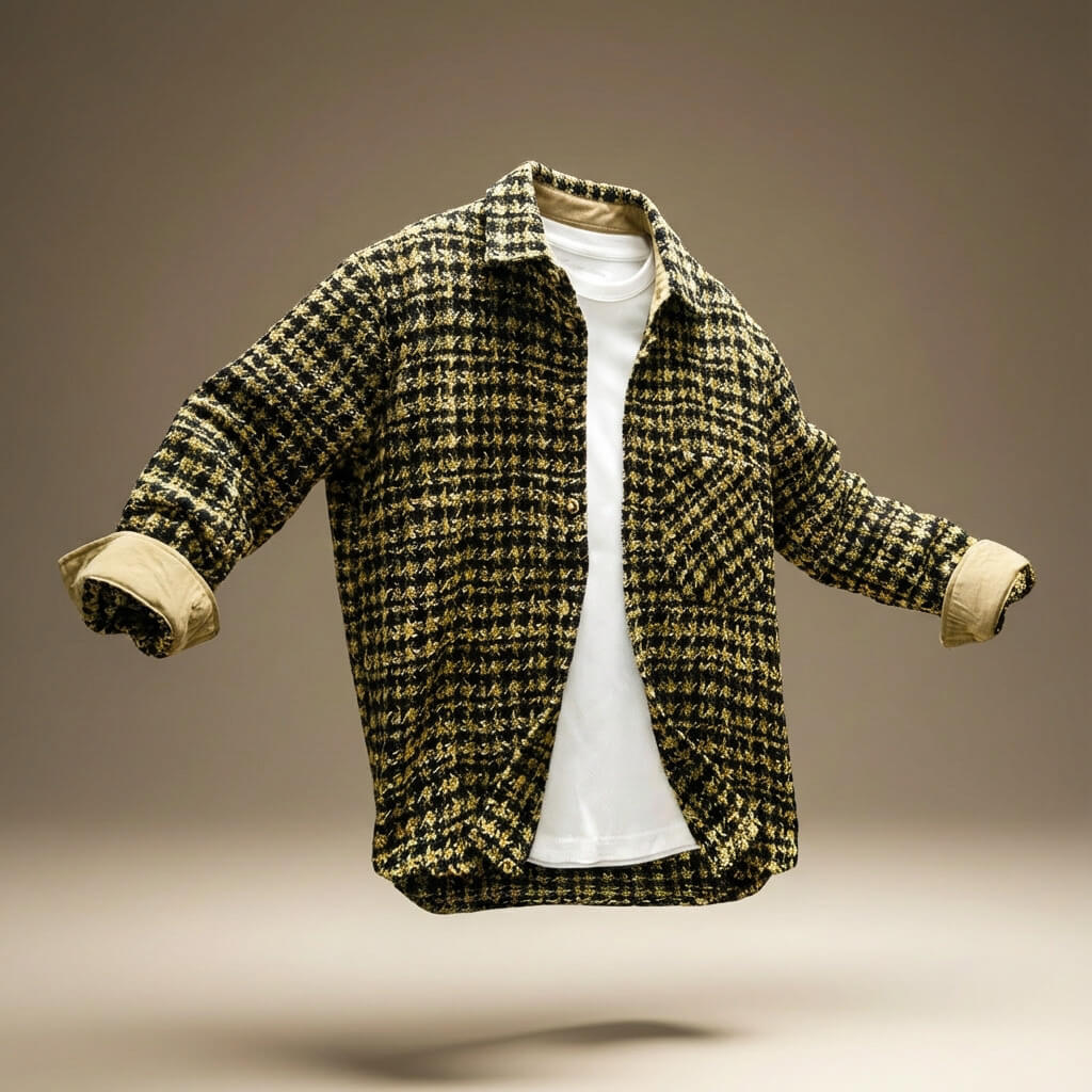 James Houndstooth Wool Jacket  - By Qivii