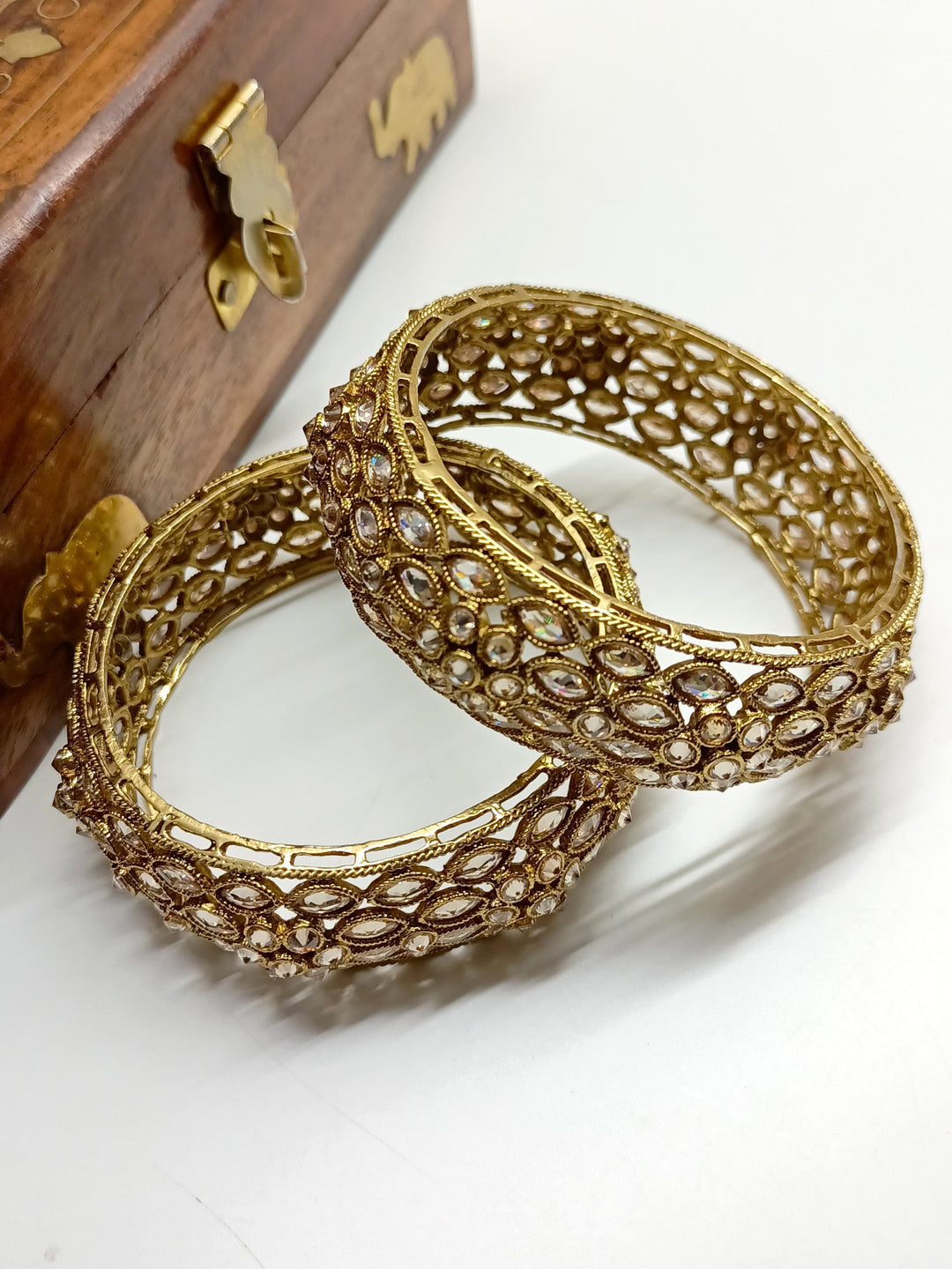 Avneet Copper Polki Bangles