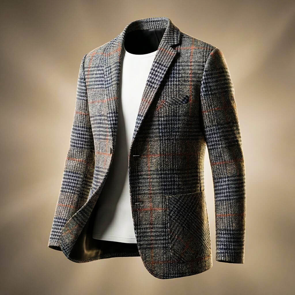 Charles Houndstooth Wool Blazer  - By Qivii