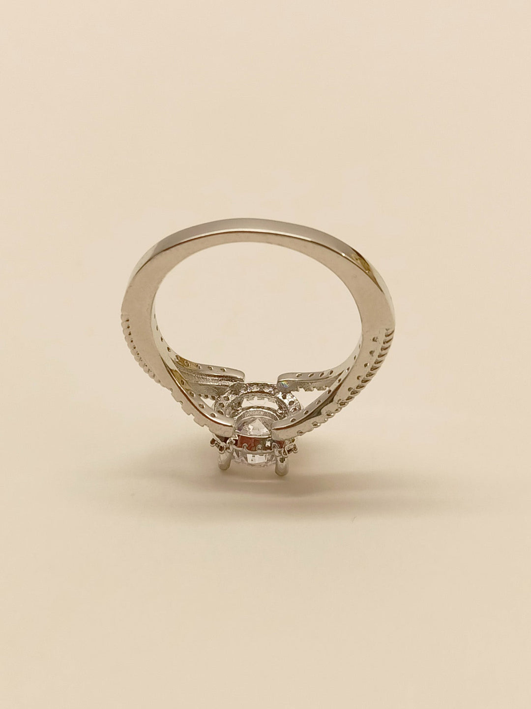 Shiny and elegant Wayaki American Diamond finger ring with intricate design