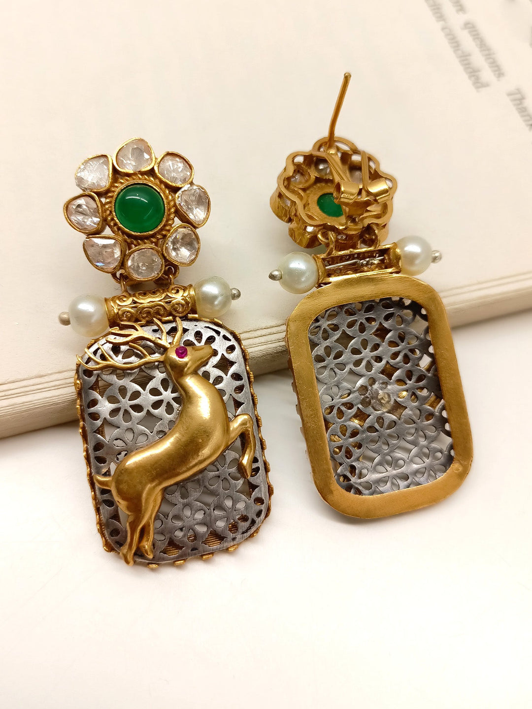 Shirsti Green Deer Boutique Earrings