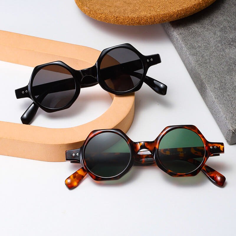 Sylvester Octagonal Retro Shades  - By Qivii