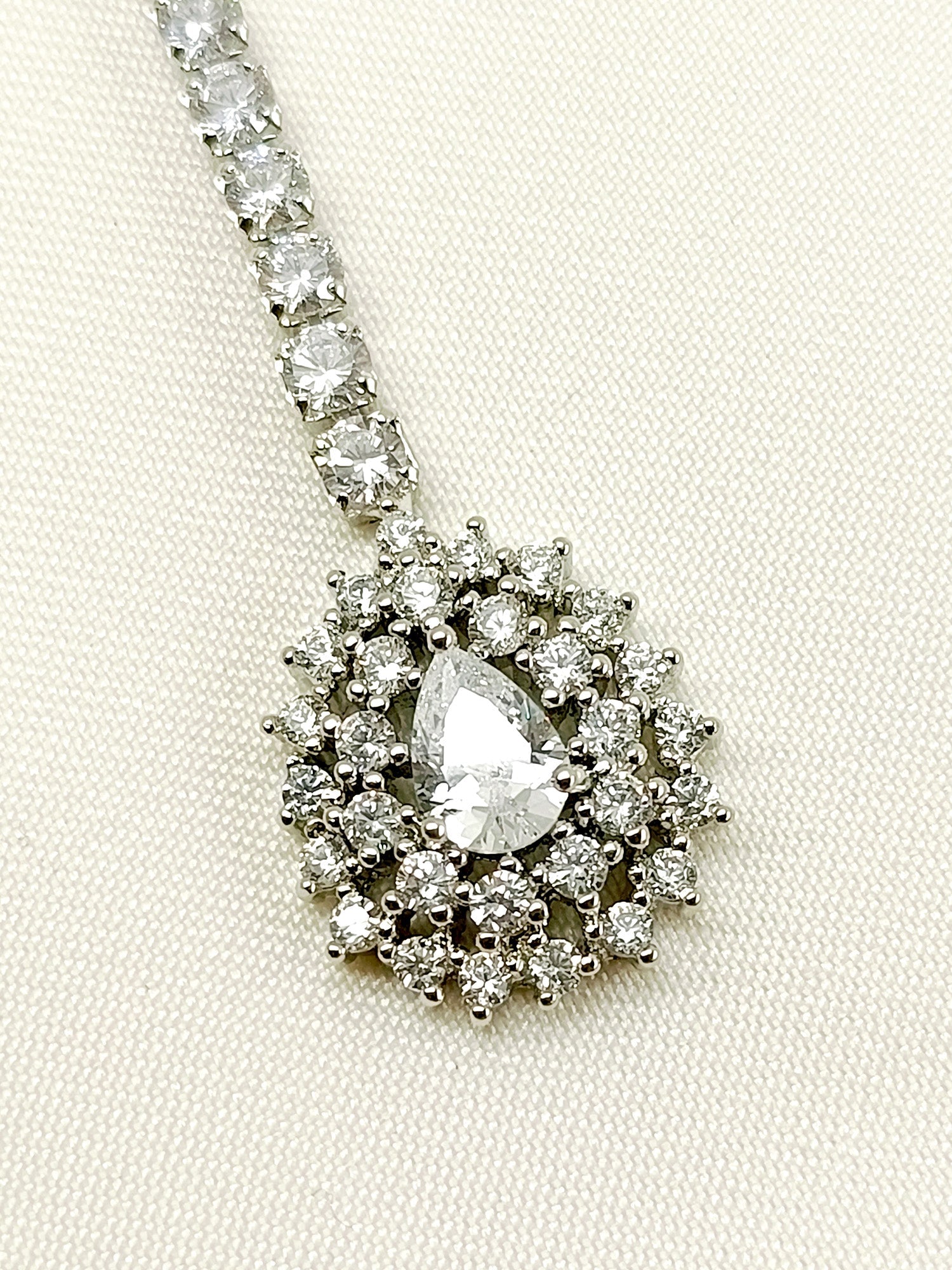 Urula White American Diamond Teeka