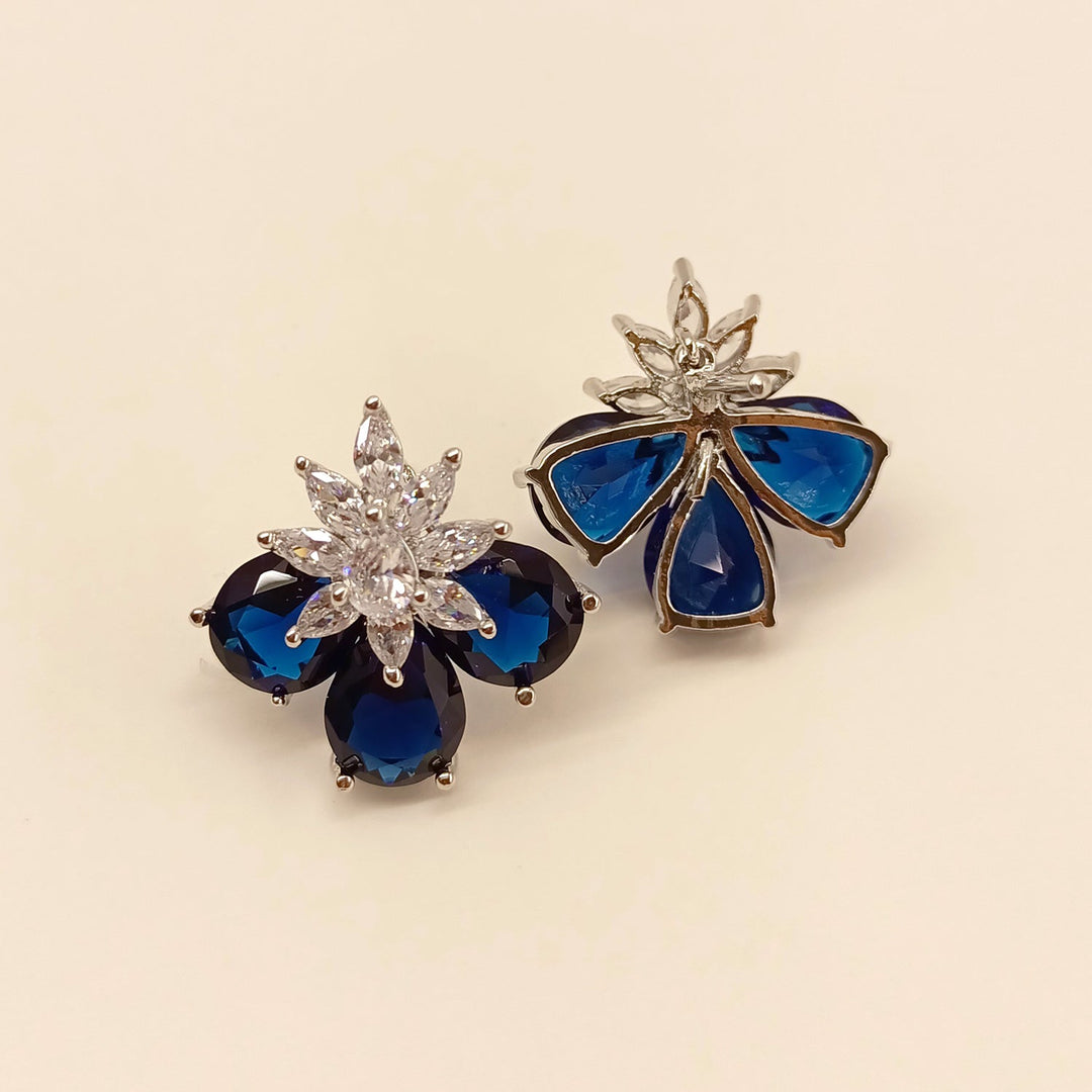 Renuka American Diamond Blue Sapphire Tops