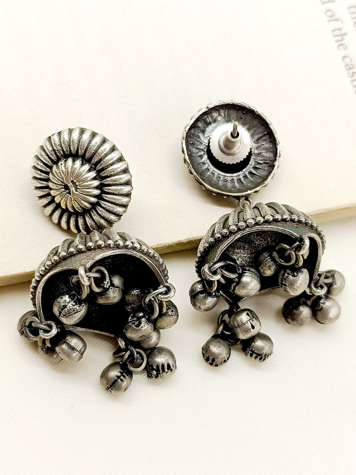 Panky Plain Oxidized Jhumki