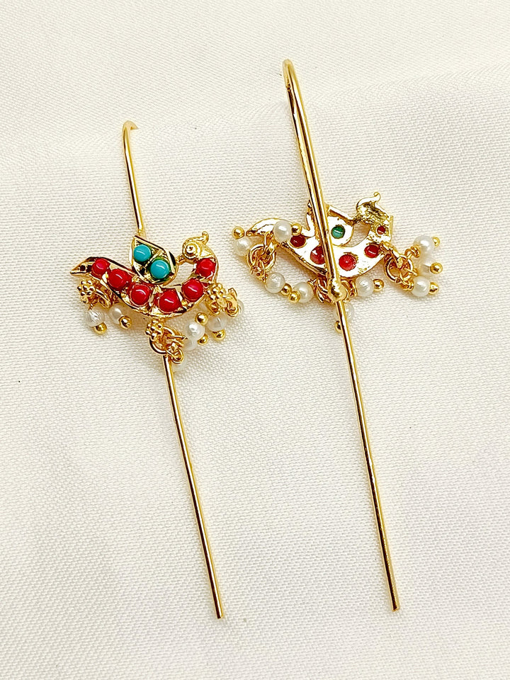 Ivanka F & R Gold Plated Kundan Ear Cuff [ Price is for Pair ]