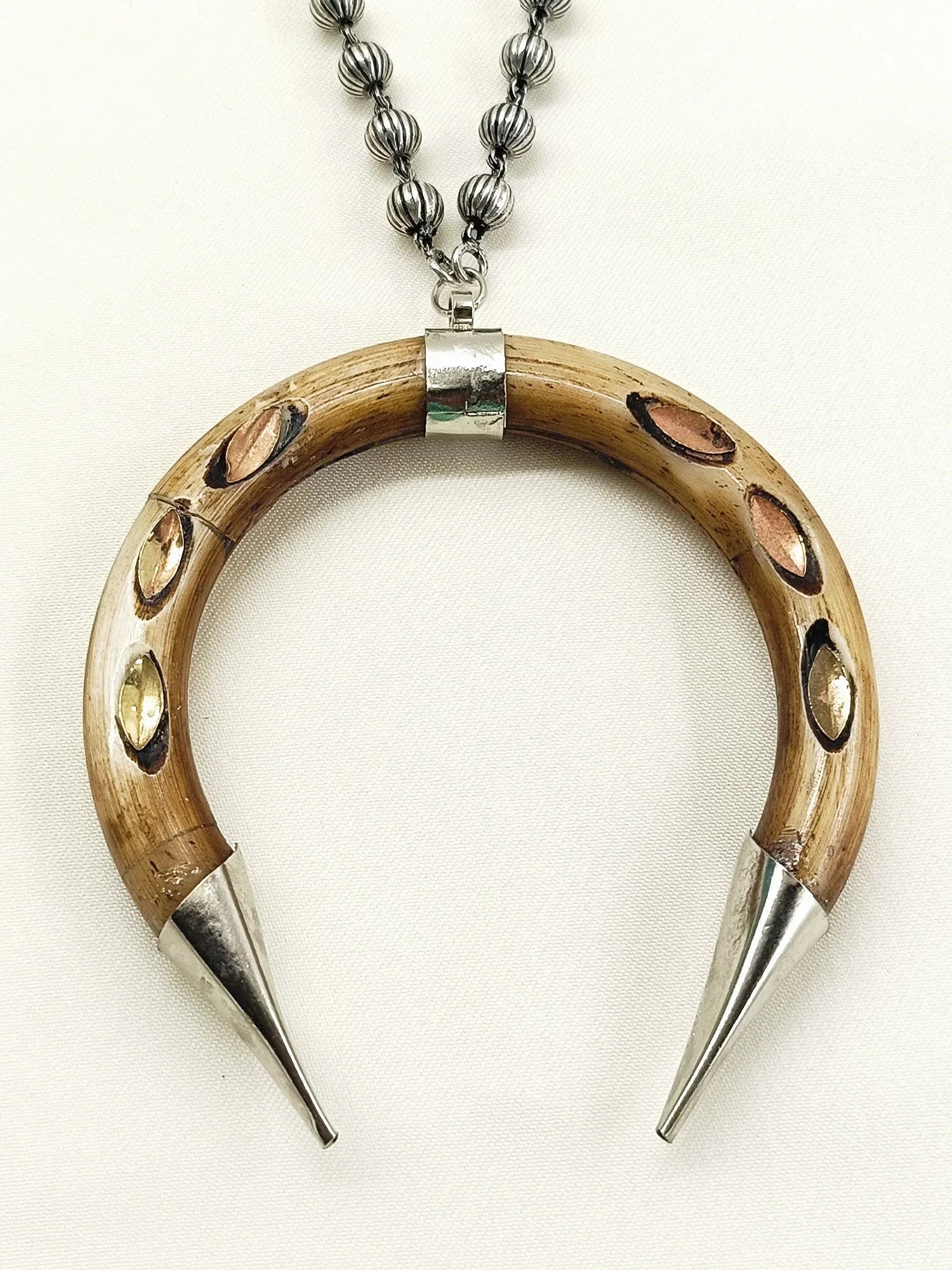 Pooja Brown Bone Men's Neckpiece