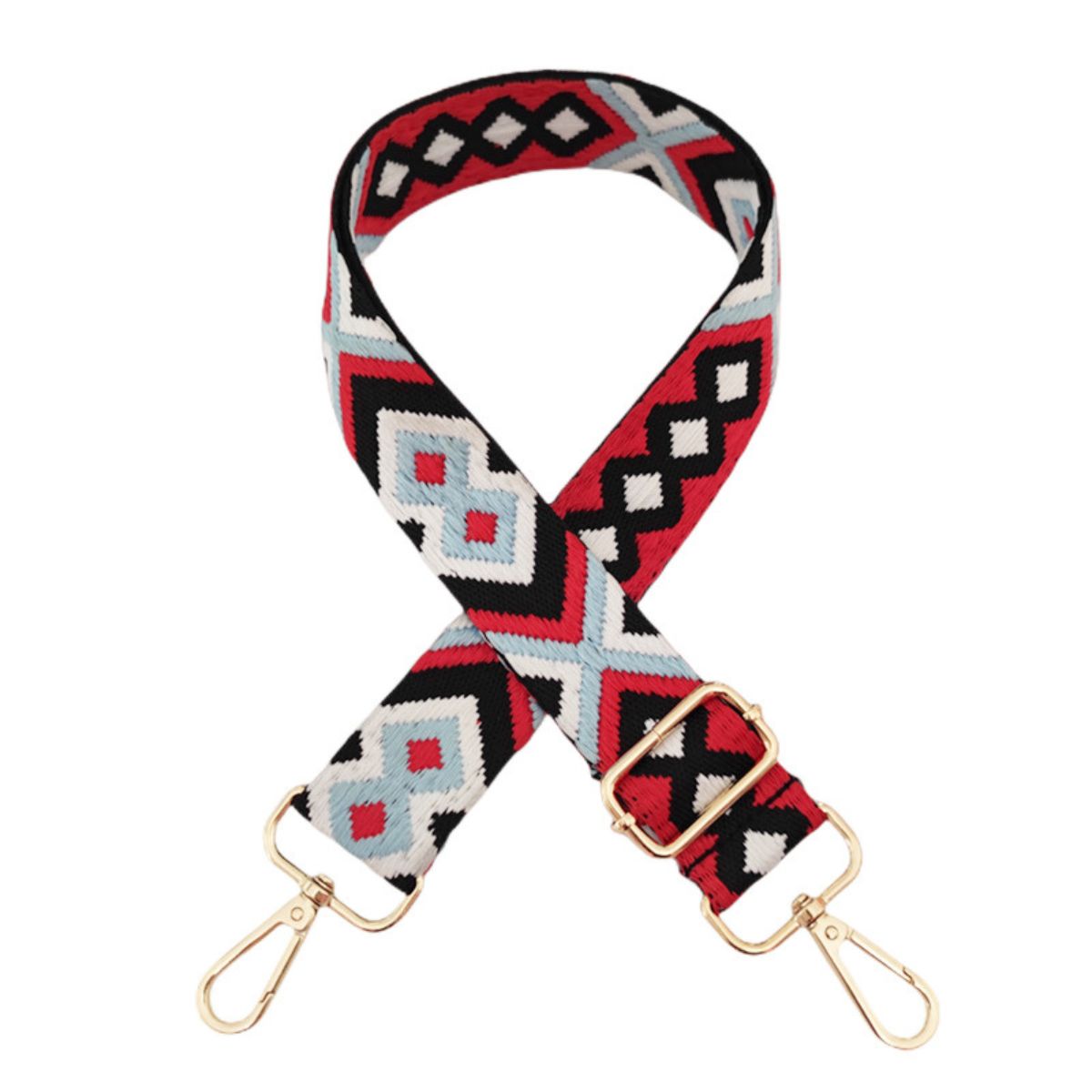 Black & Red Boho Bag Strap