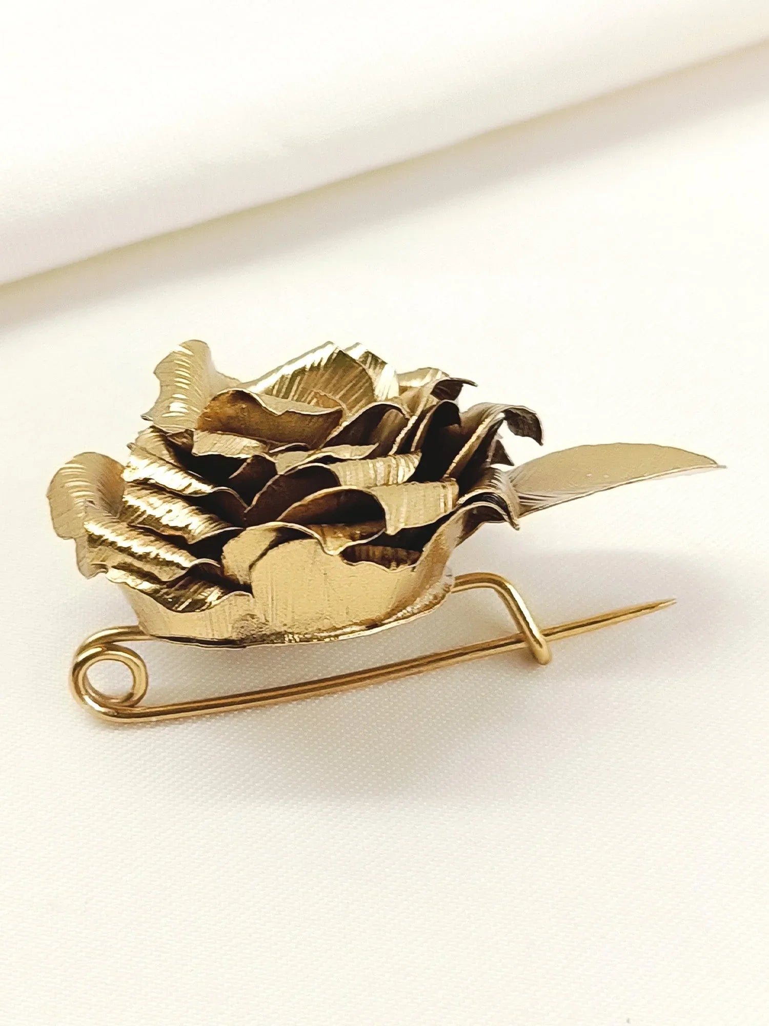 Manan Golden Rose Brooch