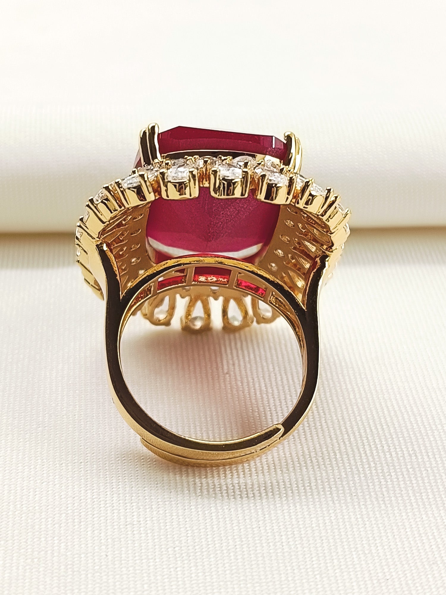 Irie Ruby American Diamond Finger Ring