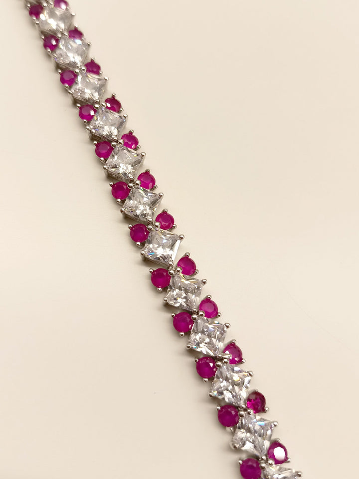 Predha Ruby American Diamond Bracelet