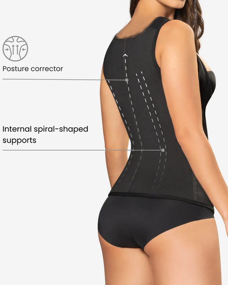 Shapshe® Women Hourglass Vest Tummy Control Waist Trainer Corset With Hook and Eye