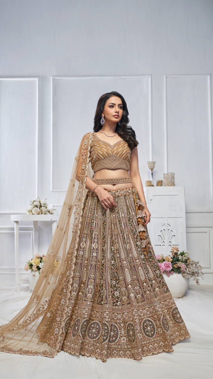 The Majestic Brown bridal lehenga