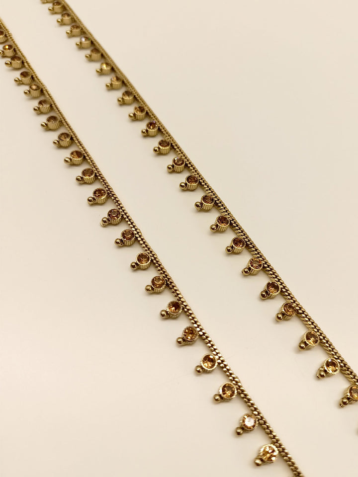 Diki Copper Polki Anklet