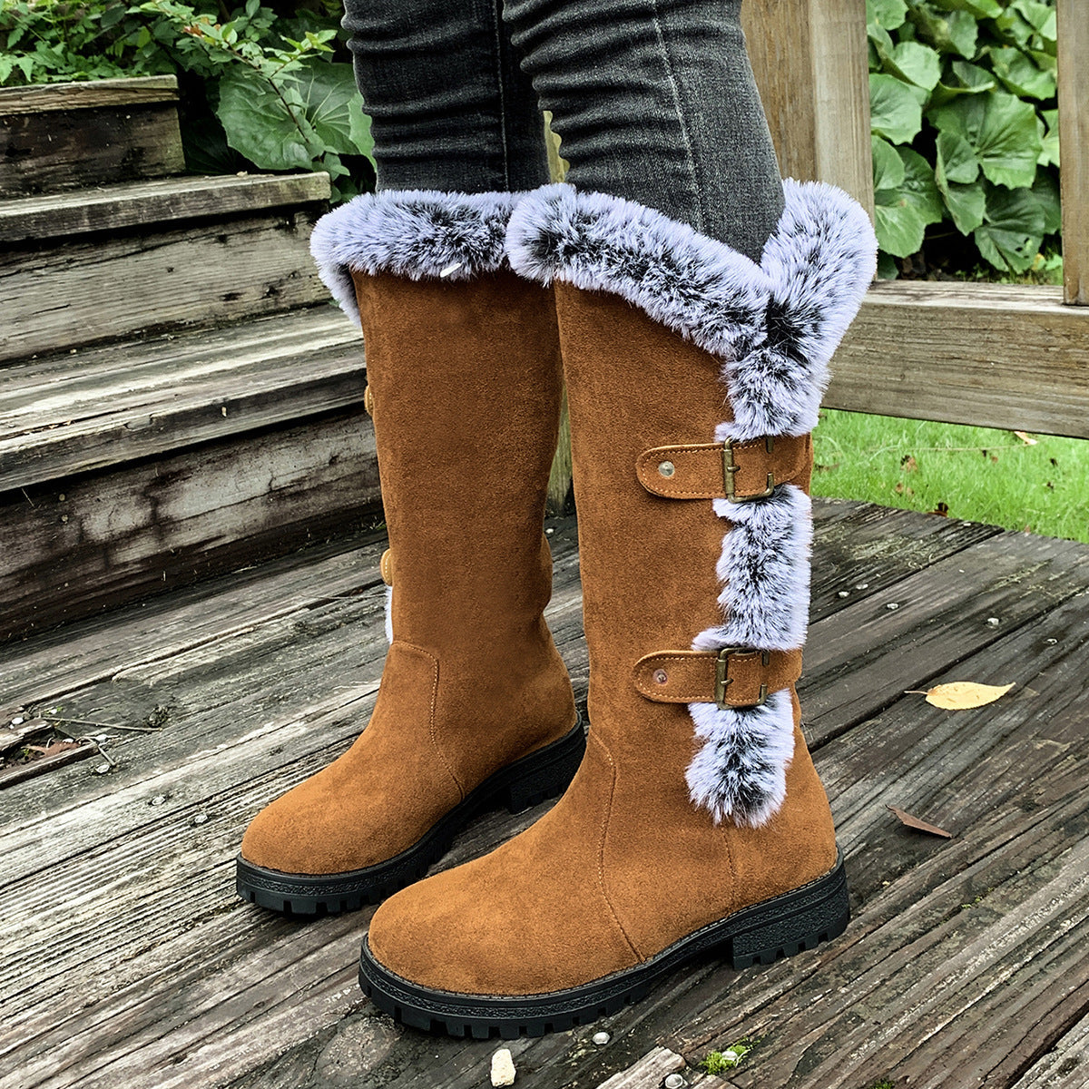 Women's WinterHug Mid-Boots - Plush Lined Suede Snow Boots (US 5-10.5)