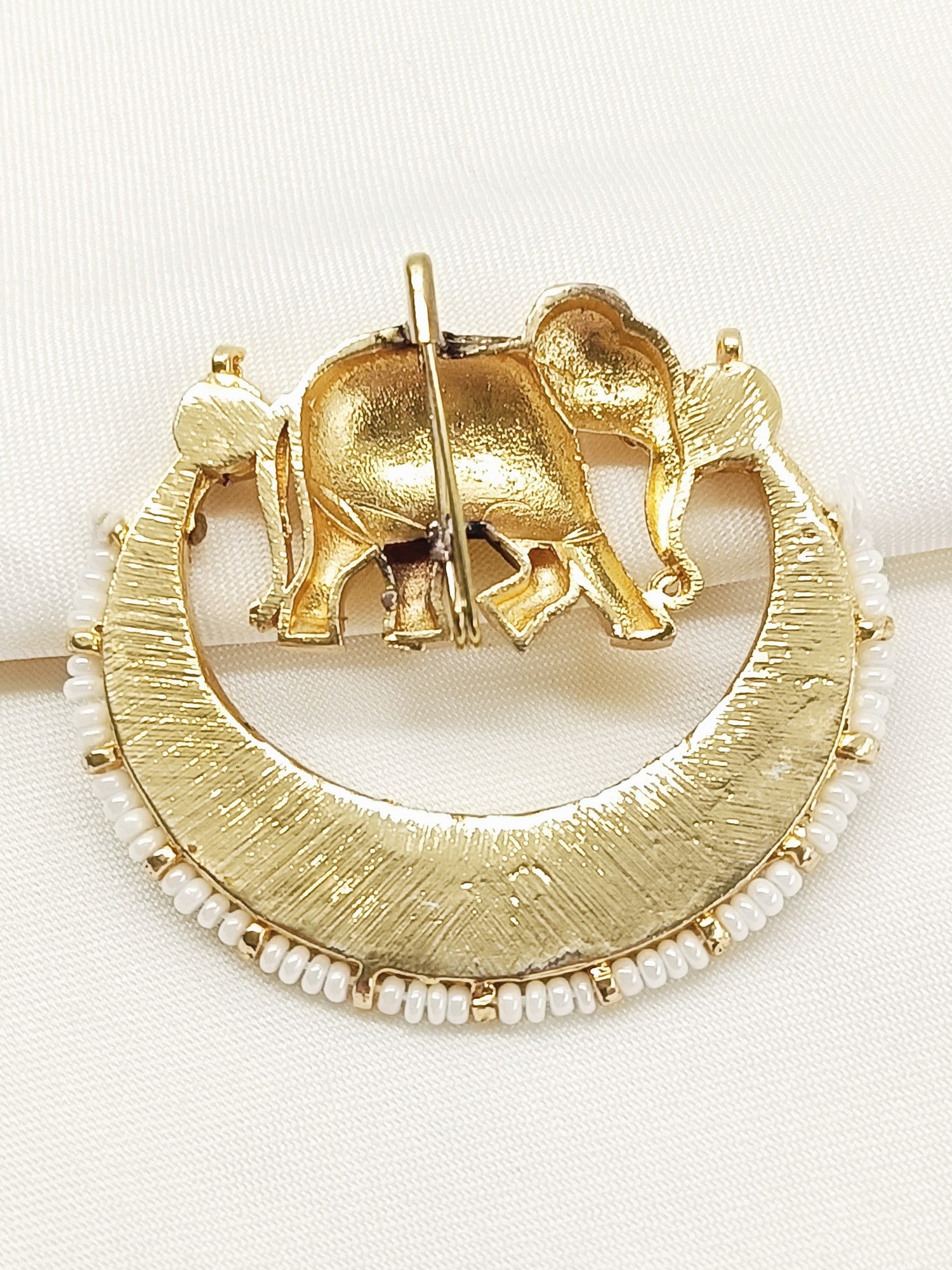 Revansh R&G Elephant Brooch