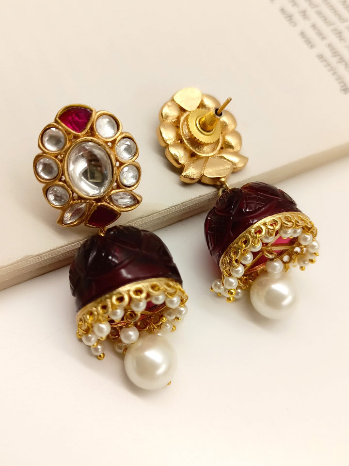 Naomi Maroon Boutique Jhumki