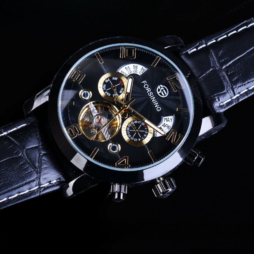 Premium Automatische Mechanische Tourbillon Horloge  - By Qivii