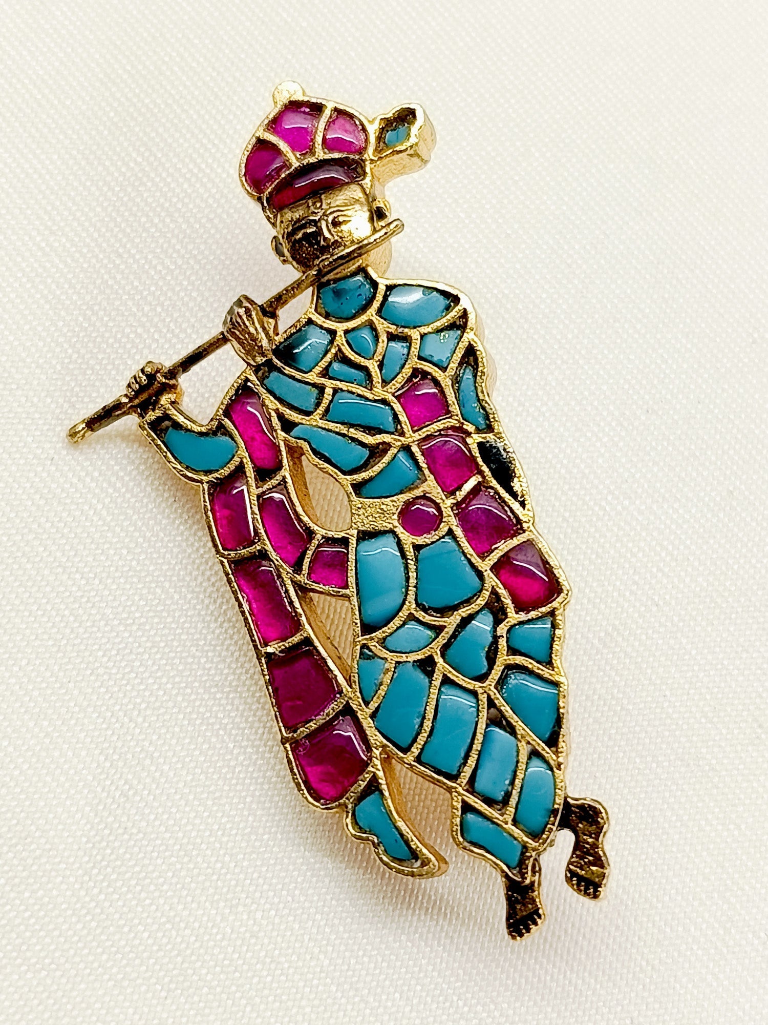 Chayya Multi Colour Krishna Ji Brooch
